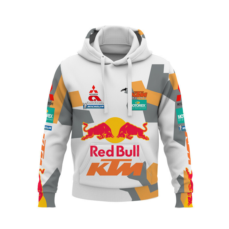 KTM Red Bull Motorcycles White Pullover Hoodie