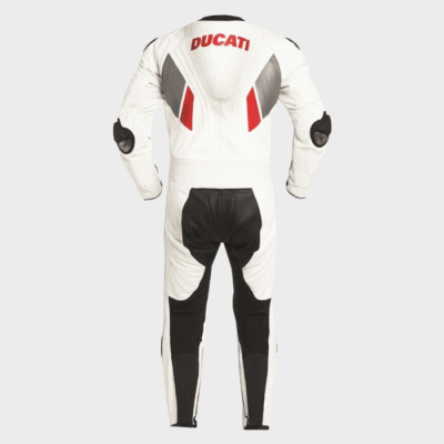Racing Suit Ducati White Leather Suit Replica