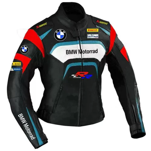 BMW MOTORRAD BY GSXR BLACK LEATHER RACING JACKET