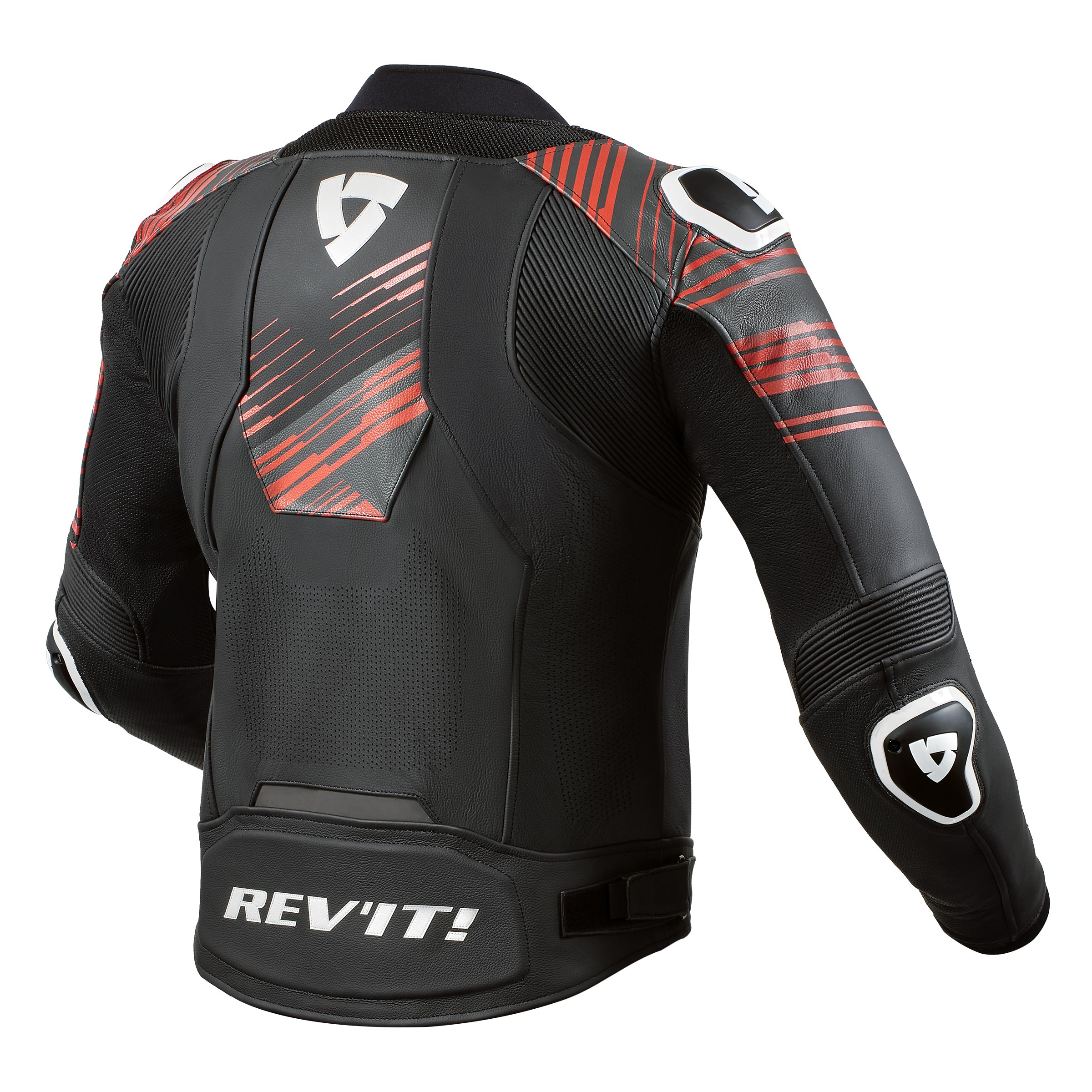 Revit Black RED Leather Jacket Replica - Image 2