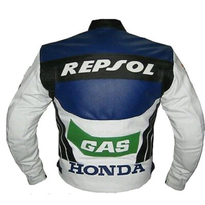 Honda Repsol Gas Leather Motorcycle Racing Jacket
