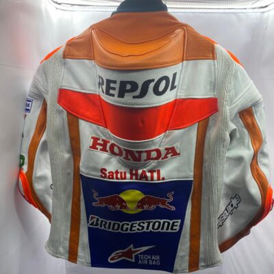Honda Repsol Leather Motorcycle Racing Jacket