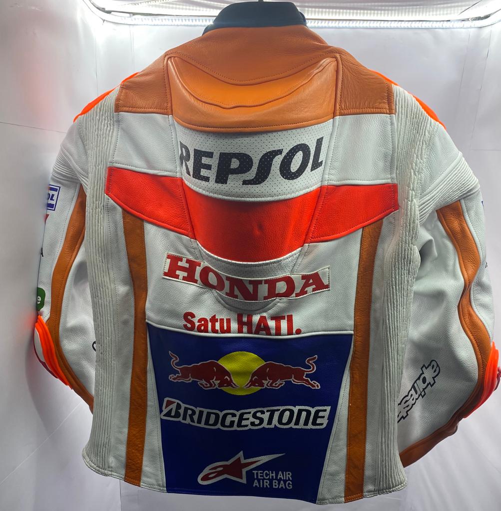 Honda Repsol Leather Motorcycle Racing Jacket - Image 2