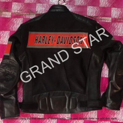 Harley Davidson Men’s Summer Leather & Mesh Fibric Jacket