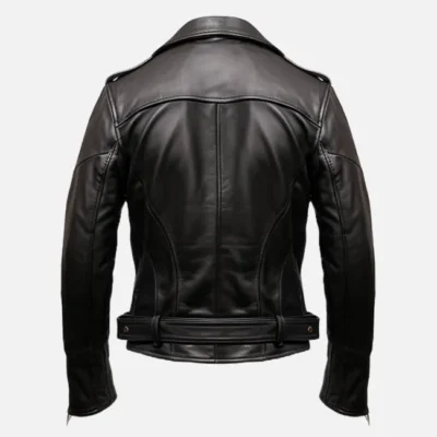 Men’s Black Biker Genuine Leather Jacket