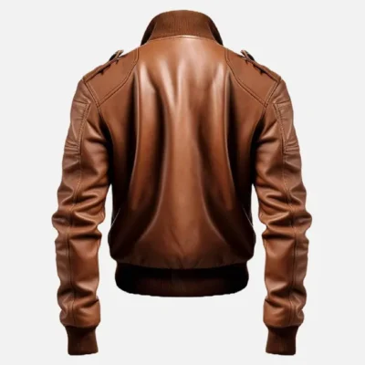Men’s Bomber Brown Leather Jacket