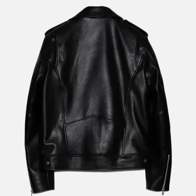 Men’s Double Zipper Black Biker Jacket